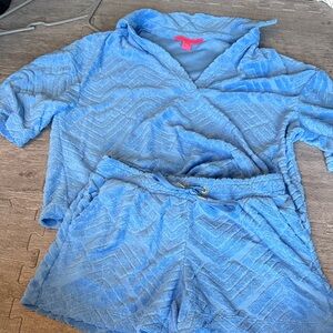 Lilly Pulitzer Soft Blue Lounge Set